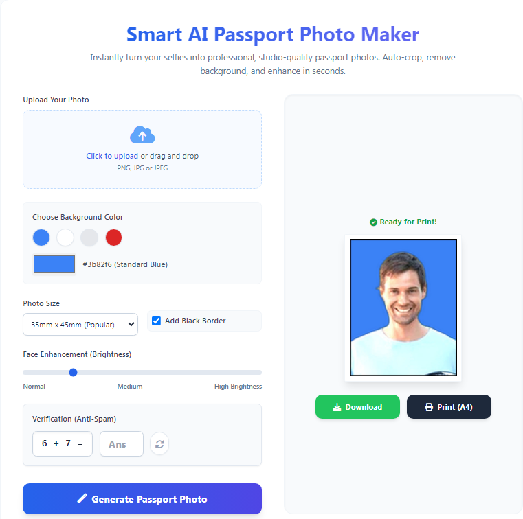 Final passport photo download karna