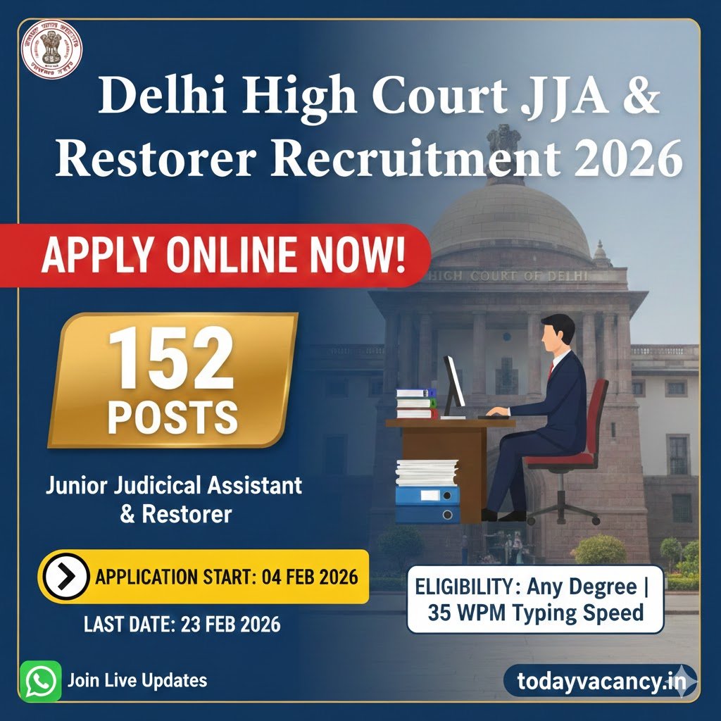 Delhi High Court JJA Recruitment 2026 – Apply Online Check Dates Download Notification