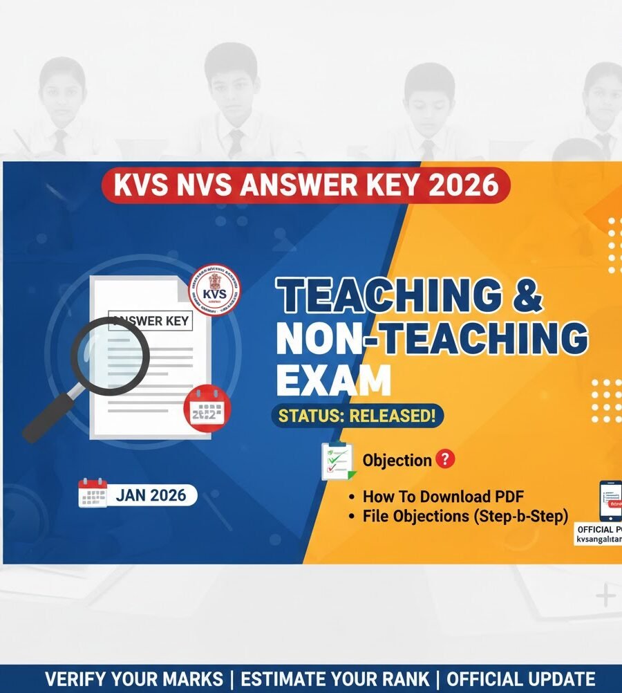 KVS NVS Teaching Non‑Teaching Answer Key 2026 e1768750819156