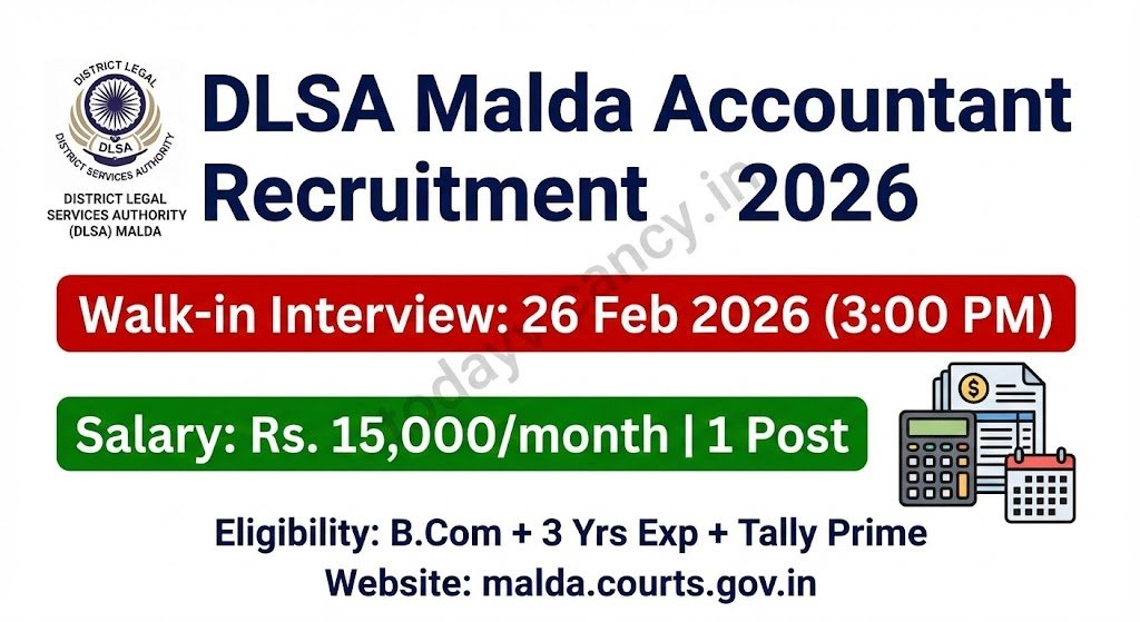 DLSA Malda Accountant Recruitment 2026 Walk‑in Interview Salary
