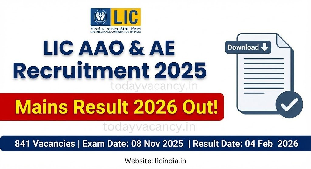 LIC AAO AE 2025 Recruitment Download Mains Result 2026 Now