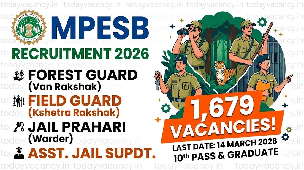 MP Forest Guard Jail Prahari Recruitment 2026 – 1679 Posts Apply Online by 14 Mar 2026