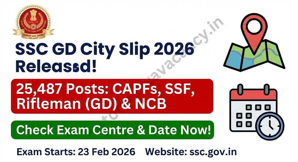 SSC GD City Slip 2026 Release Date Download Instructions Latest Updates – Check Now