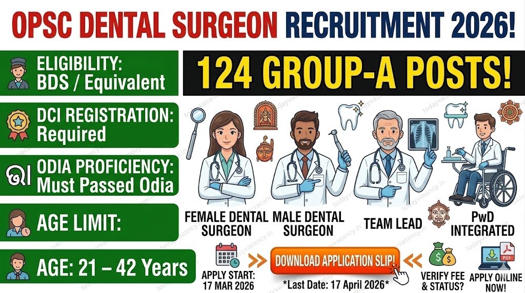 OPSC Dental Surgeon Recruitment 2026 Apply Online for 124 Group A Posts
