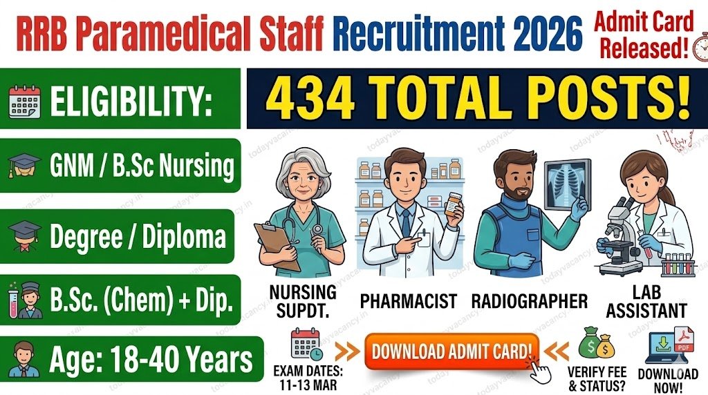 RRB Paramedical Staff Admit Card 2026 Released – Download Exam Info