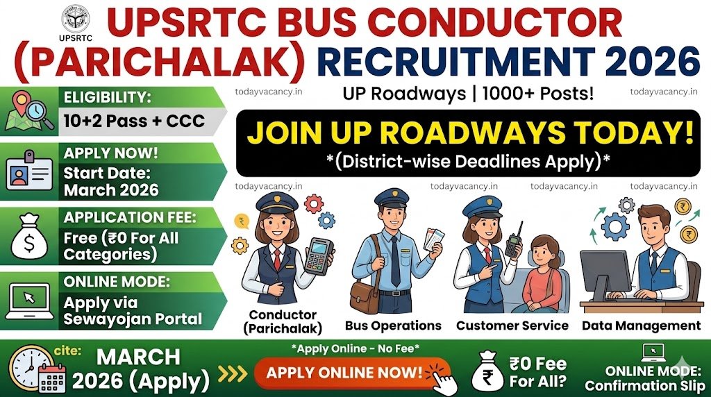 UPSRTC Bus Conductor Recruitment 2026 Apply Online for 1000 Posts