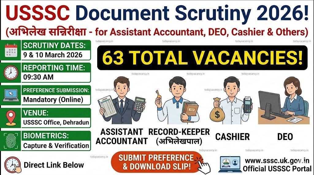 Uttarakhand SSSC 2026 Scrutiny Dates – Check Your Slot Now