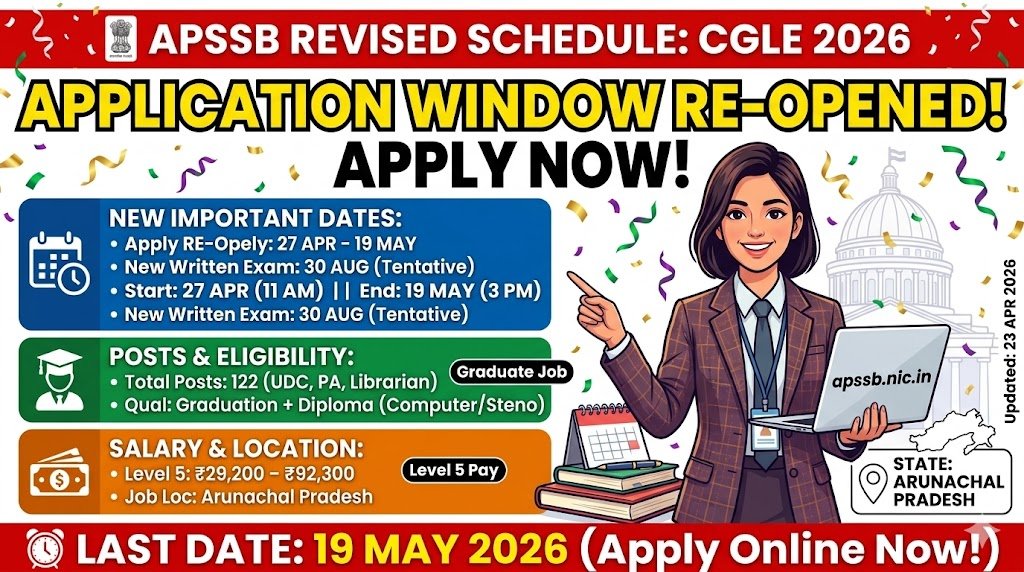 APSSB CGLE 2026 Recruitment Apply Online for 122 UDC PA Librarian Posts