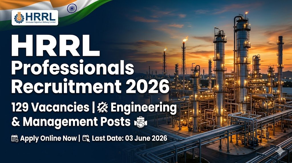 HRRL Professionals Vacancy Recruitment 2026 – Apply Online for 129 Posts Across Engineering Management