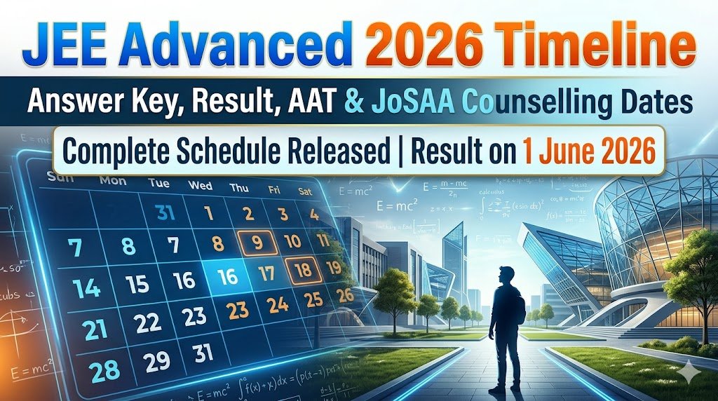 JEE Advanced 2026 Complete Timeline for Answer Key Objection Window Result IIT Admission Process