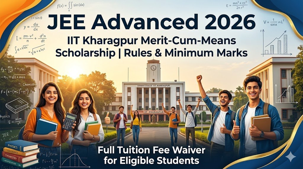 JEE Advanced 2026 IIT Kharagpur Merit‑Cum‑Means Scholarship Rules Minimum Marks