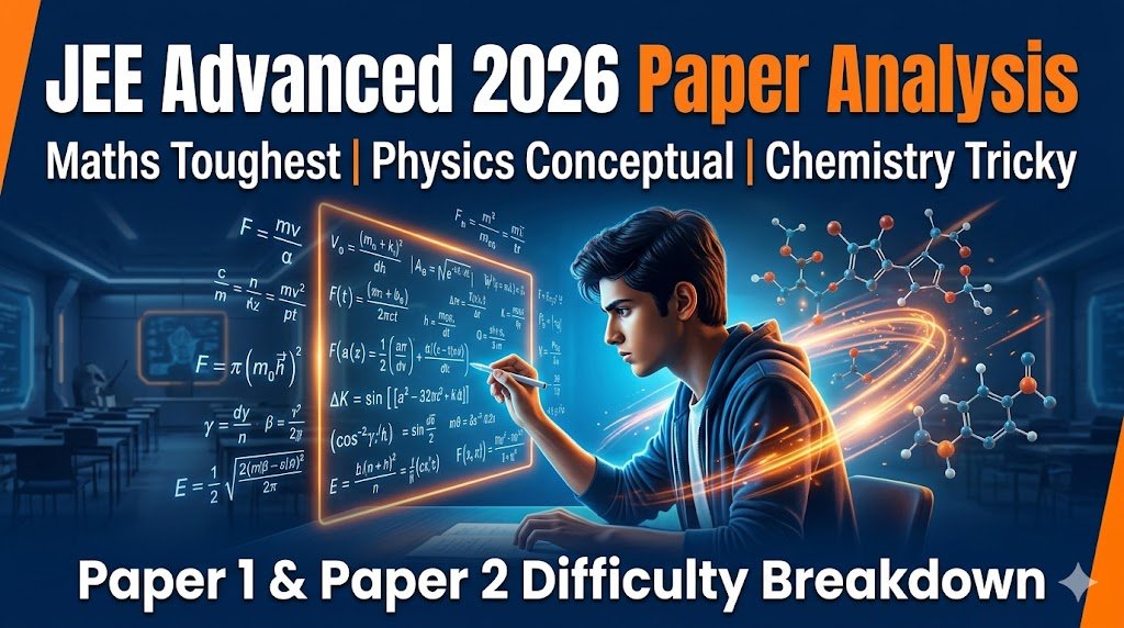 JEE Advanced 2026 Paper‑wise Difficulty Analysis Mathematics Leads the Challenge Physics Demands Deep Concepts Chemistry Remains Tricky