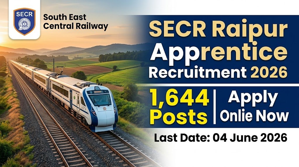 Railway SECR Raipur Apprentice Recruitment 2026 – 1644 Posts Apply Now