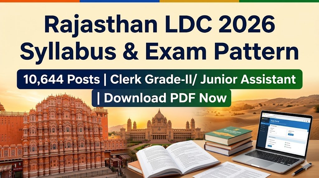 Rajasthan LDC 2026 Syllabus Exam Pattern – Download Official PDF Now